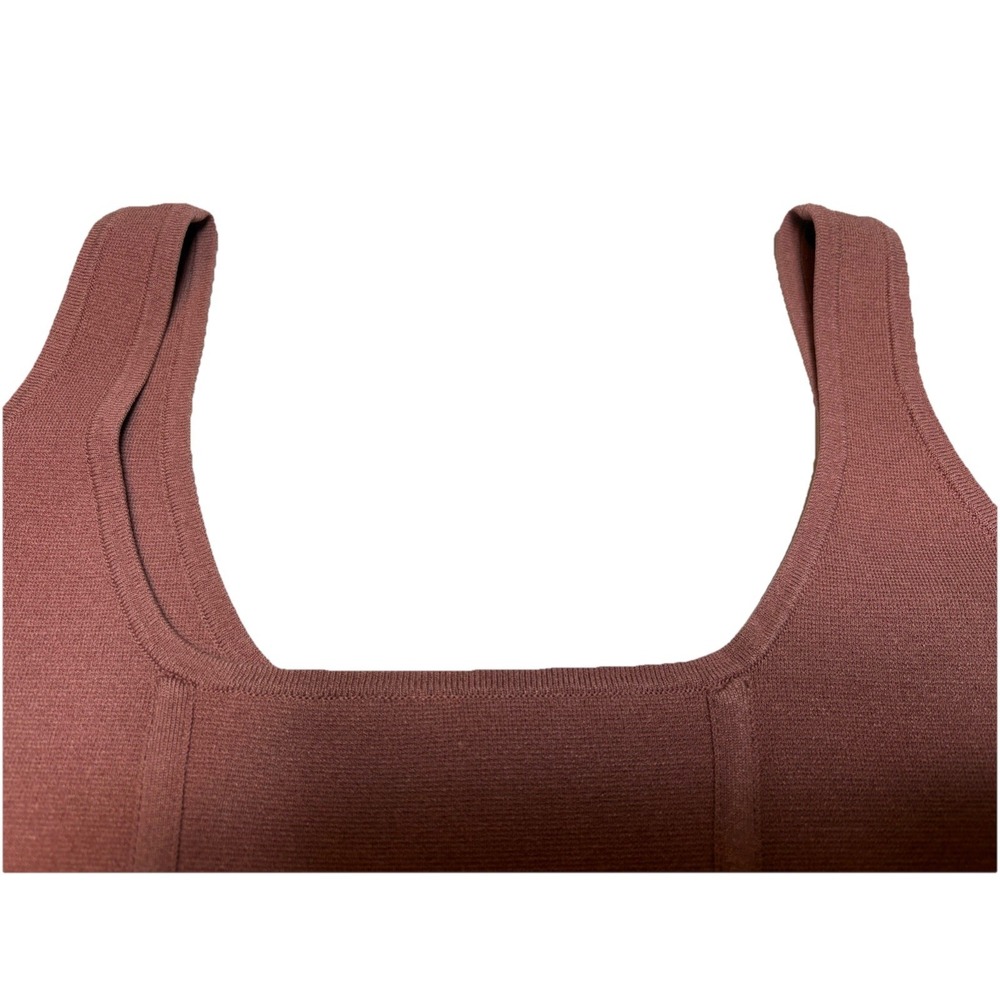 Express Women's XL Corset Style Knit Crop Top Rust Red Sleeveless Bustier - Picture 7 of 8